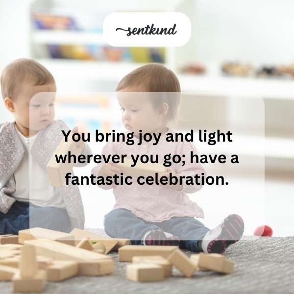 Heartfelt greetings for a toddler's second birthday celebration.