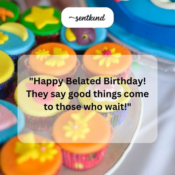 A person jokingly hiding their face behind a birthday cake with many candles.