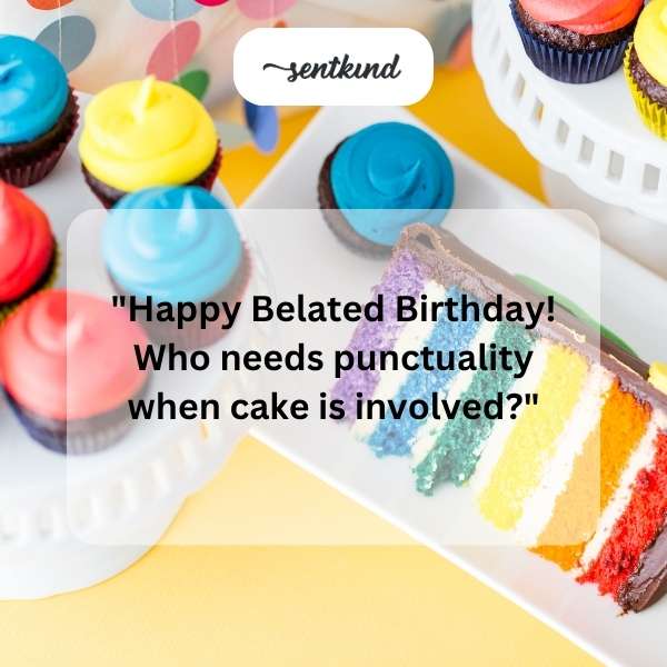 Two cakes are stacked high, adorned with candles and frosting.