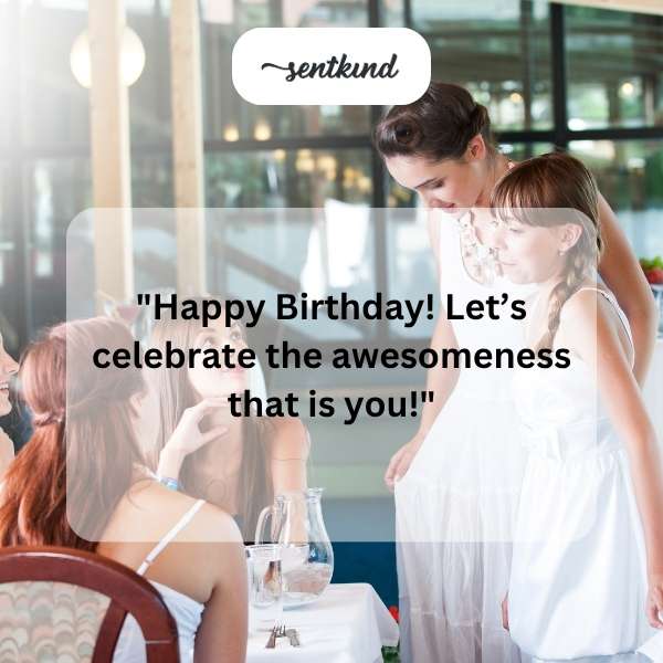 A birthday cake with candles and colorful sprinkles sits on a festive table.