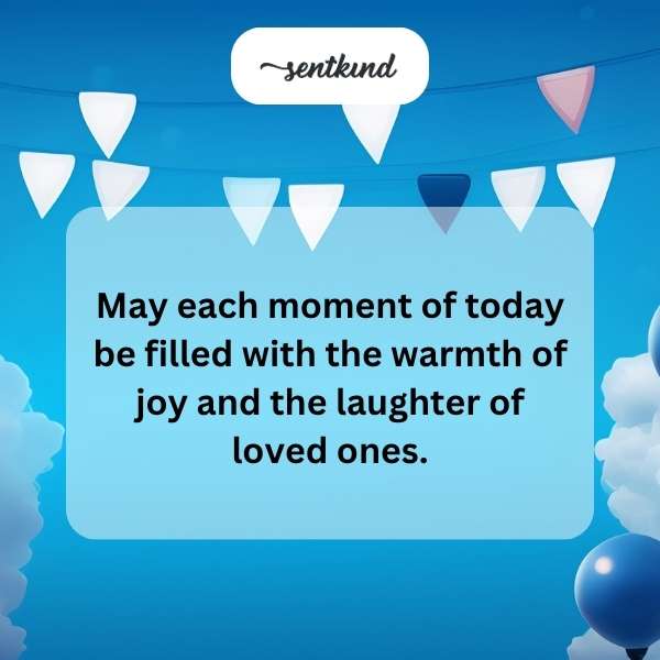 A heartwarming birthday greeting filled with happiness and laughter.