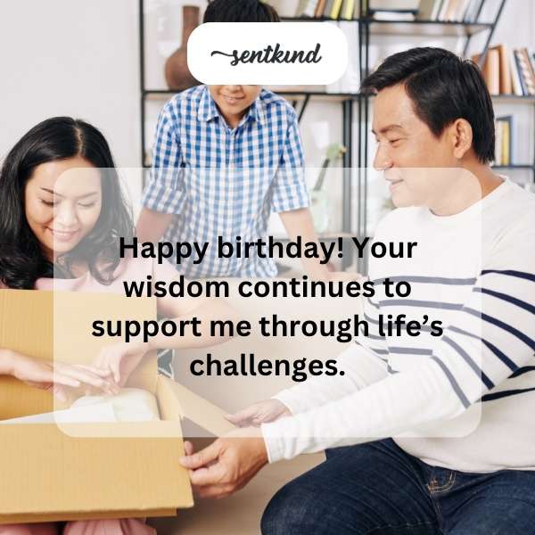 A birthday cake with candles, symbolizing wisdom and guidance.