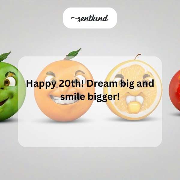 Celebrating two decades with heartfelt wishes.