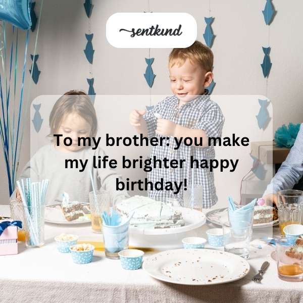 Celebration wishes for a sibling's special day photo.