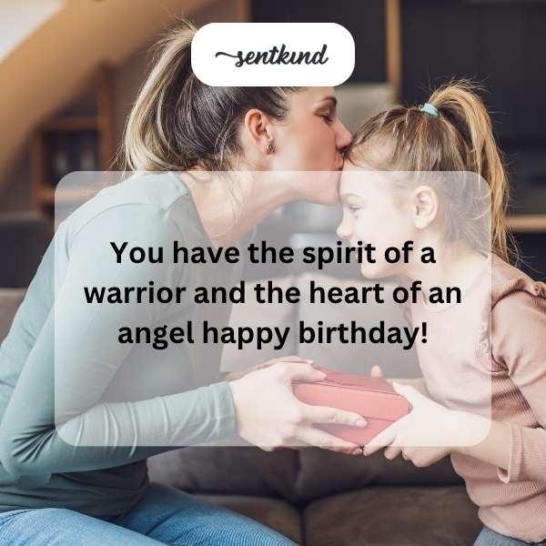 Celebrating with warrior spirit and angelic heart on your special day.