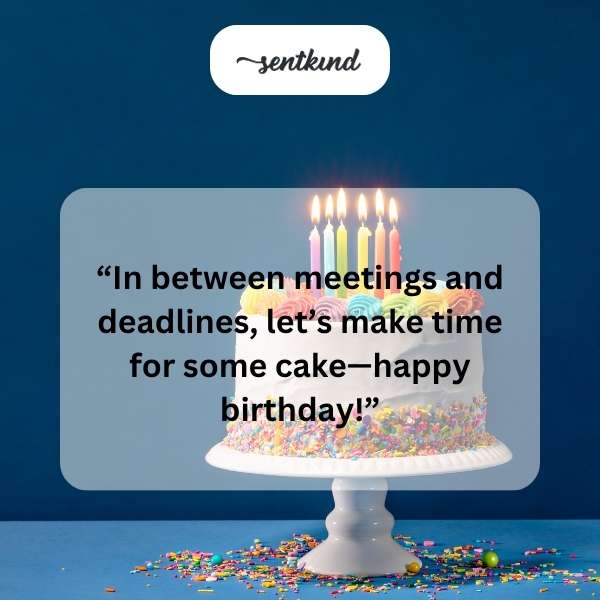 A decorated cake with candles symbolizes a birthday celebration.