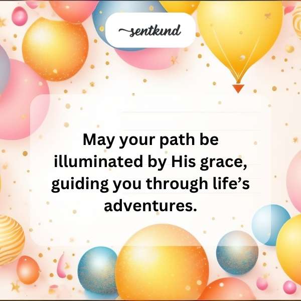 Divine blessings on your special day, lighting your journey with faith and joy.