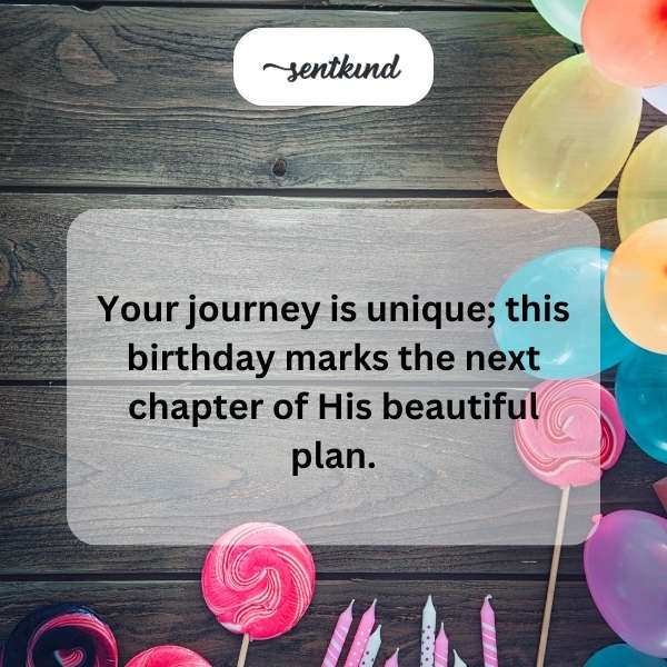 Spiritual birthday blessings celebrating a new chapter in life's divine journey.