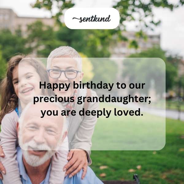Heartfelt greetings for a beloved granddaughter's special day.