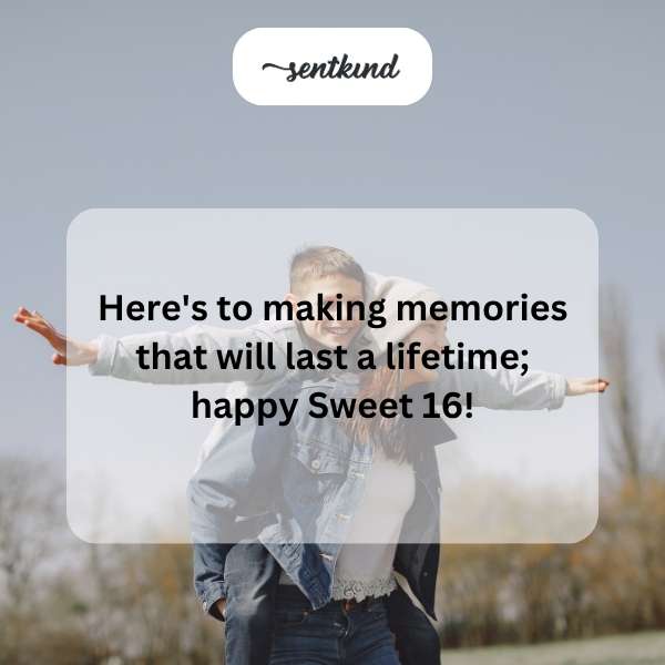 Celebrating a milestone 16th birthday with heartfelt wishes.