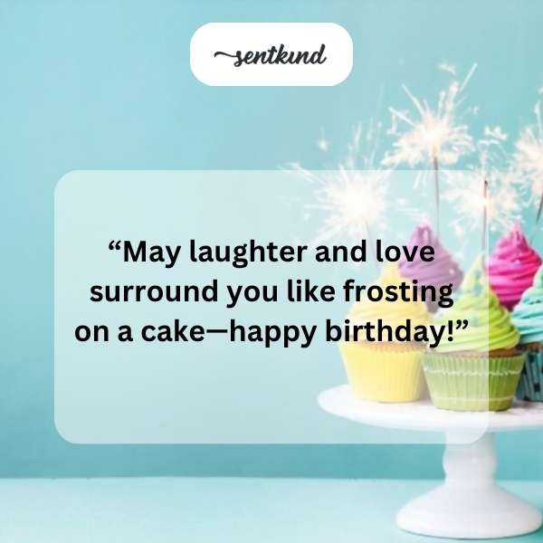 A birthday cake decorated with frosting and sprinkles.