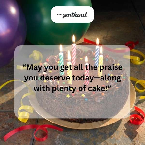 A celebratory cake decorated with candles.