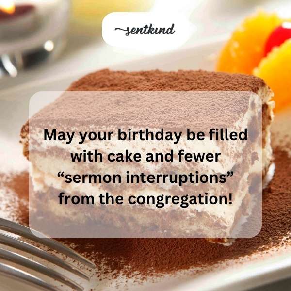 A cheerful image featuring cake and people laughing.