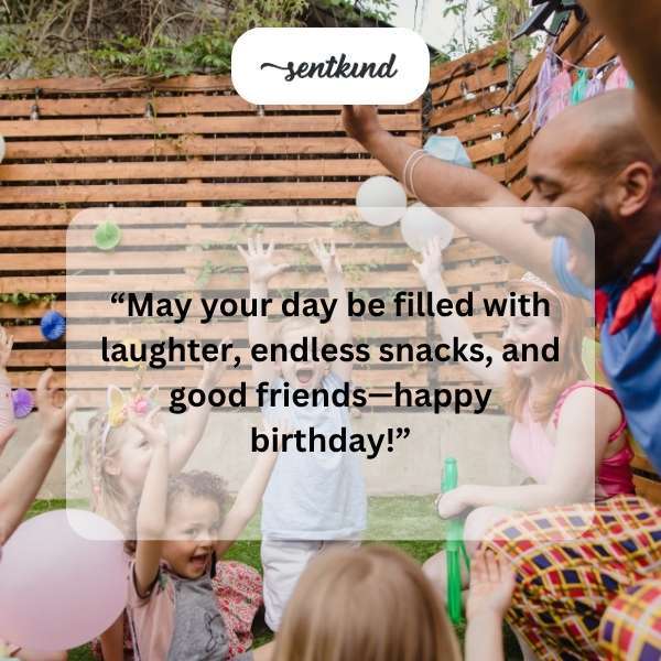 A festive birthday celebration with balloons and a cake.