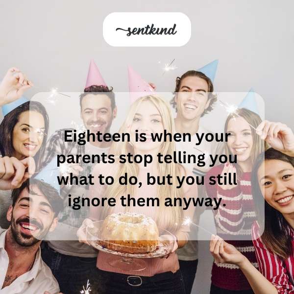 Happy milestone celebration for turning eighteen!