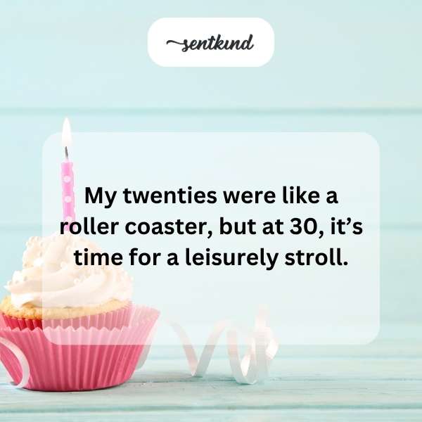 Embracing life's new chapter with tranquility at 30.