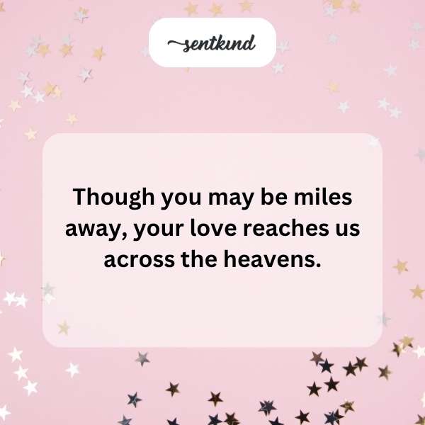 Celestial greetings for a heavenly celebration.