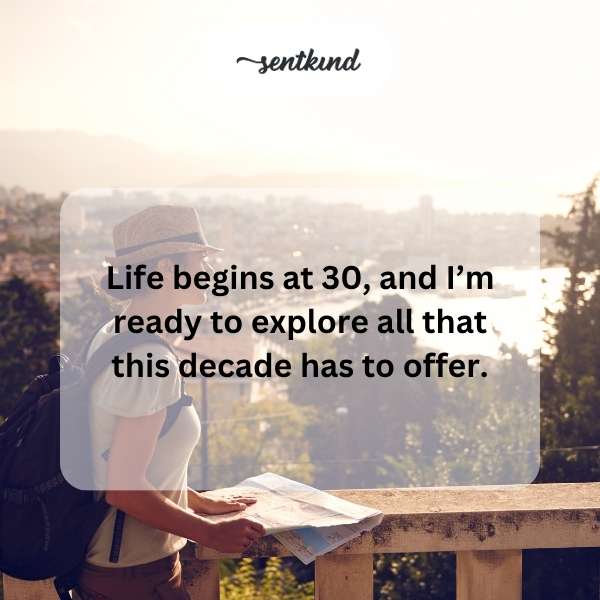 Celebrating the dawn of my thirties with excitement and anticipation.