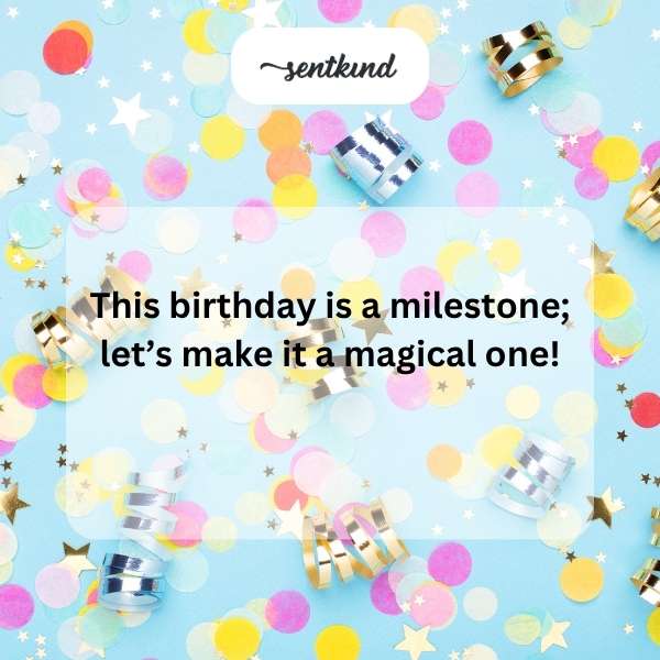 Celebratory Instagram text for a special birthday photo.