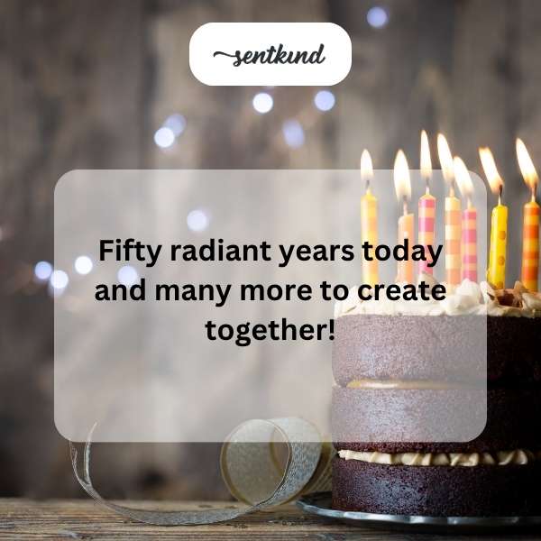 Celebrating fifty luminous years and looking forward to more shared moments.