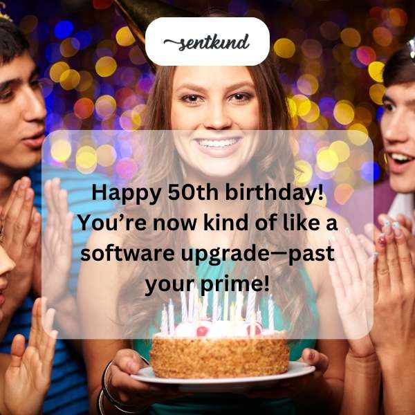 Wishing someone a wonderful half-century celebration.