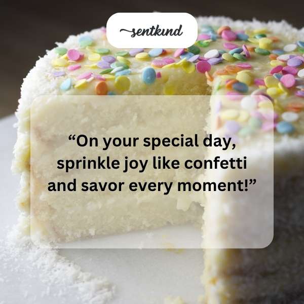 A slice of honey cake with dripping golden honey symbolizes a sweet and promising day.