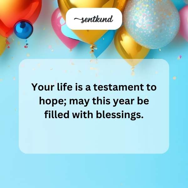 Spiritual birthday greetings for a blessed year.