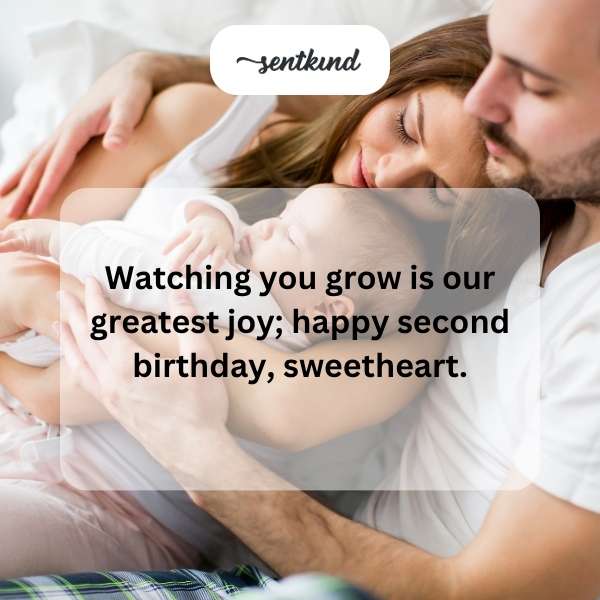 Heartfelt greetings for your second year of life.