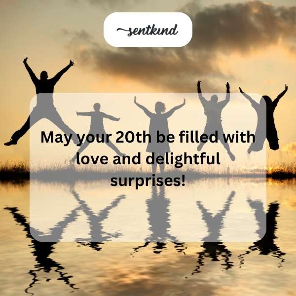 Warm greetings for your 20th birthday celebration.