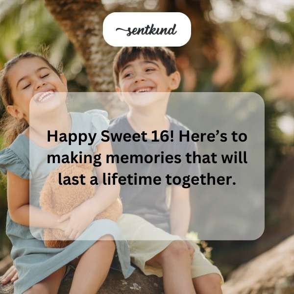 Celebrating the joyous milestone of turning sixteen with heartfelt wishes.