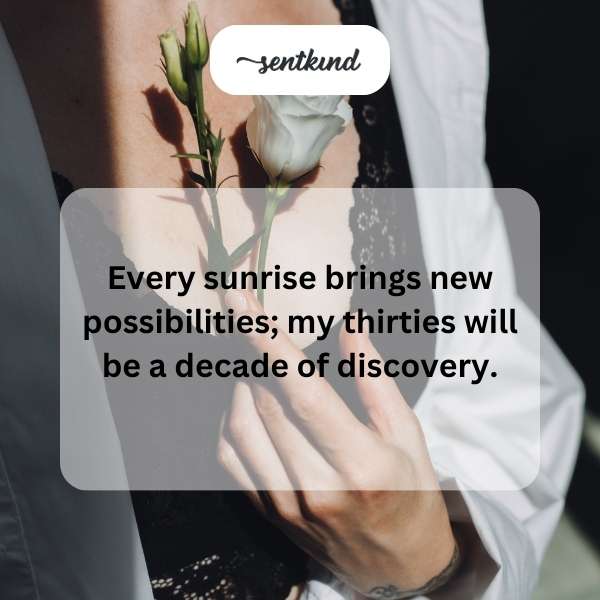 Celebrating the start of my thirties with dreams of discovery and new beginnings.
