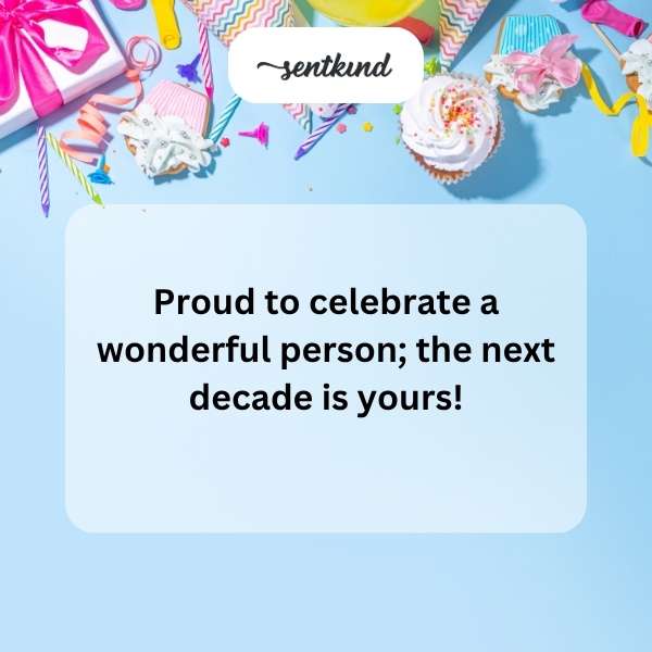 Celebrating a fantastic individual on their milestone birthday.