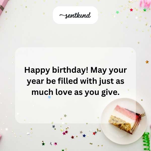 Inspirational message for a birthday celebration.