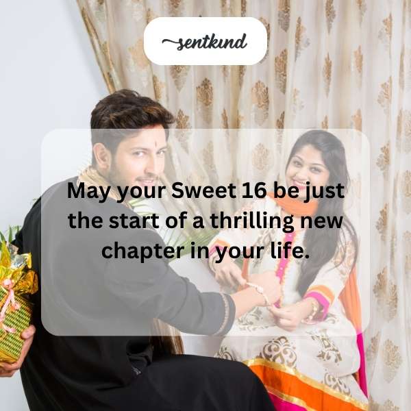 Happy 16th birthday greetings for an exciting journey ahead.