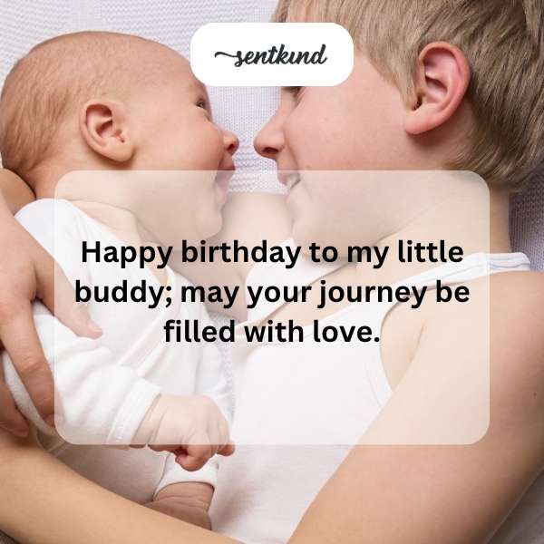 Joyful greetings for my tiny friend's second year; may their path be surrounded by affection.