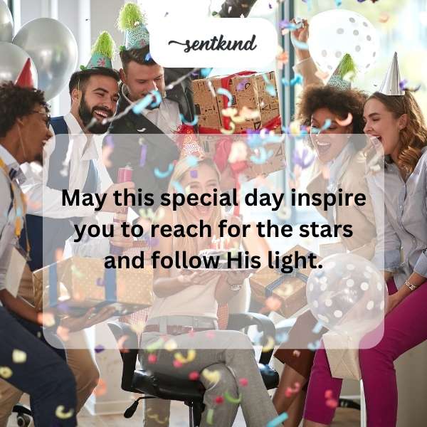 Spiritual celebration greetings for a birthday.