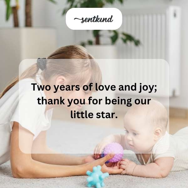 Celebrating two wonderful years with our shining little one.
