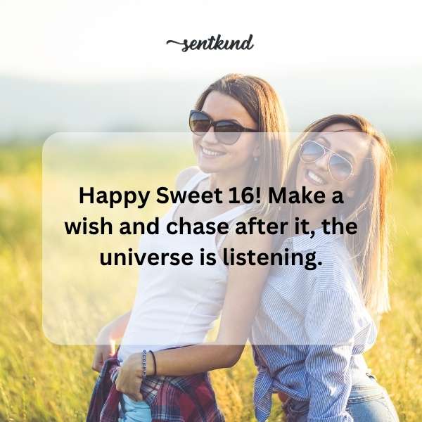 Celebrating a sweet sixteen with heartfelt dreams and aspirations.