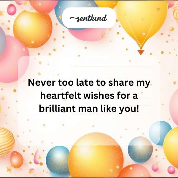Delayed heartfelt greetings for a remarkable individual.