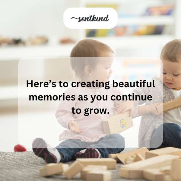 Heartfelt greetings for a toddler's second year celebration.