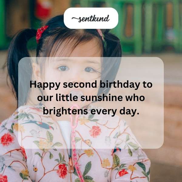 Joyful greetings for the second anniversary of our radiant child.
