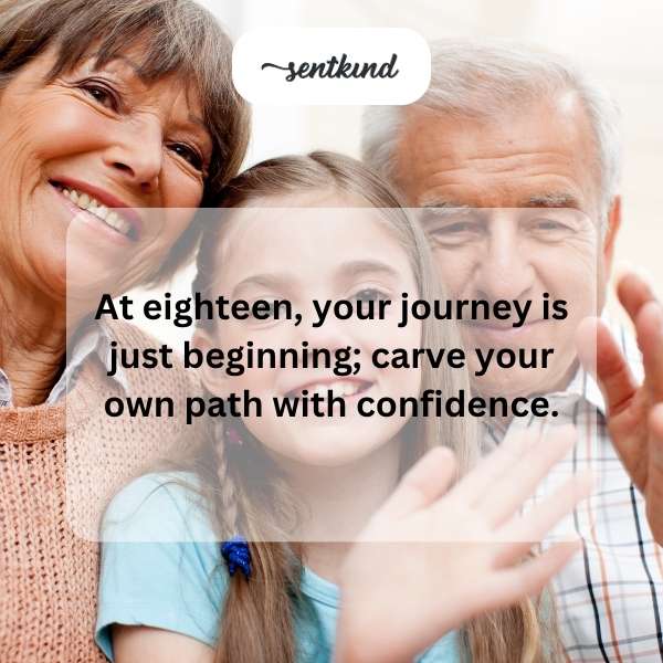 Congratulations on reaching the start of your personal adventure at eighteen!