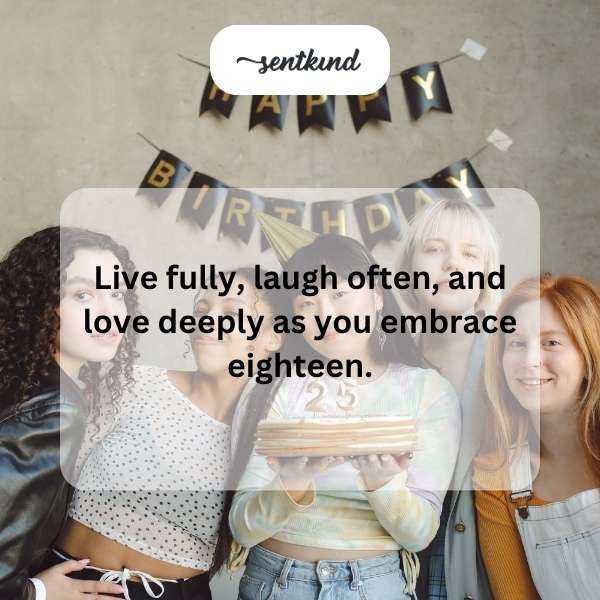 Celebrating the milestone of turning eighteen with joy and passion.