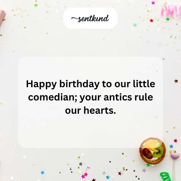 Joyful second birthday greetings to our tiny entertainer.