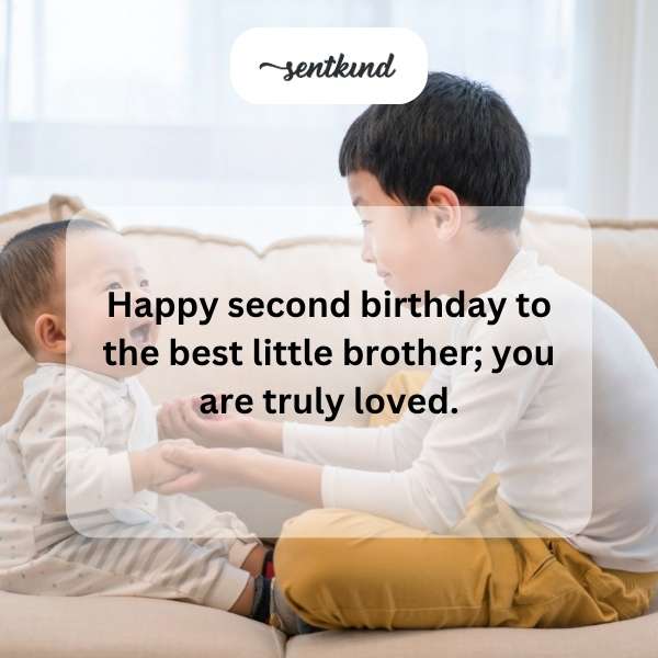 Joyful greetings for a toddler's second birthday celebration.