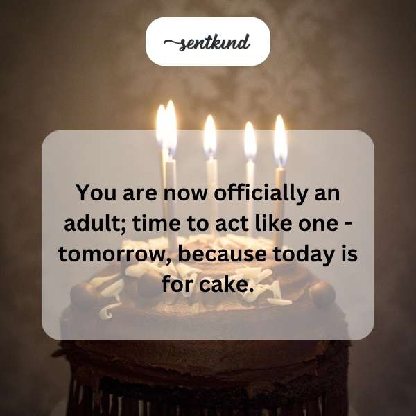 Celebrating the milestone of reaching adulthood with joy and happiness.