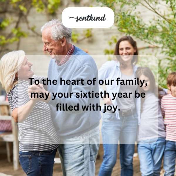 Heartfelt congratulations on reaching your sixtieth year.