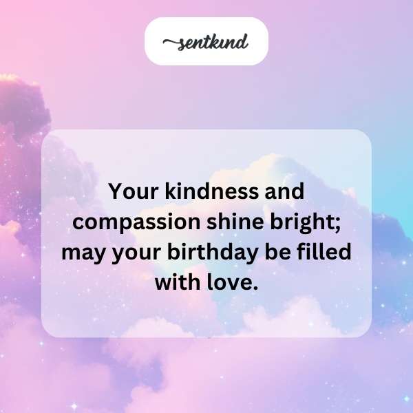 A birthday cake with lit candles surrounded by colorful balloons and gifts.