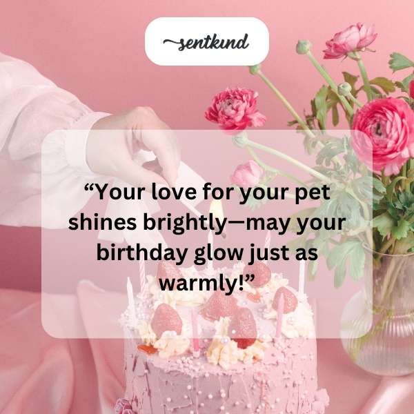 A person celebrates their birthday with their beloved pet.