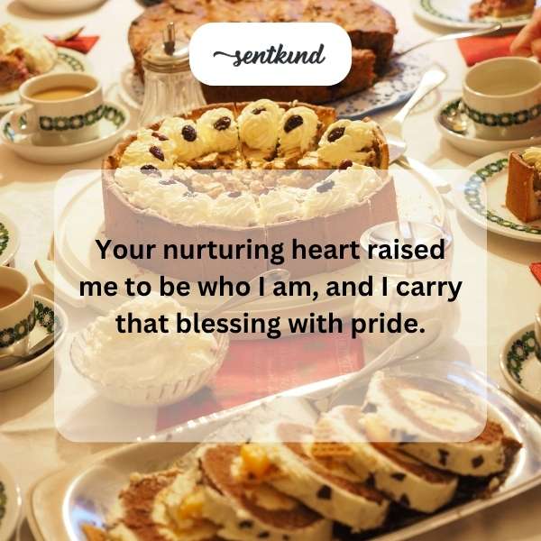 A heartfelt message on a greeting card expressing gratitude and fond memories.